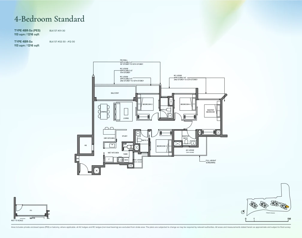 4-Bedroom Standard floor plan